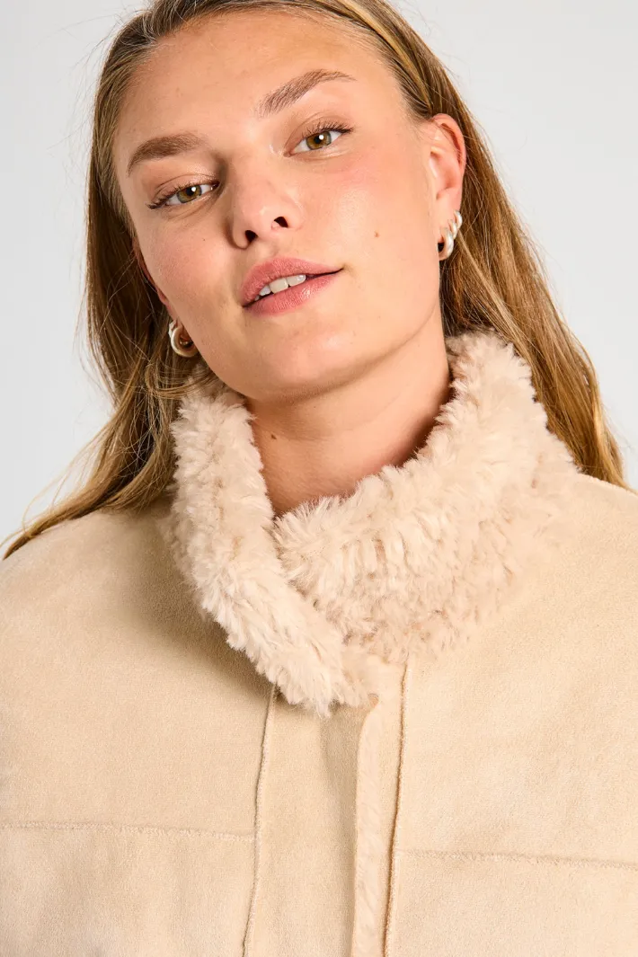 FREEQUENT FQBAMBI - JAKKE - BEIGE