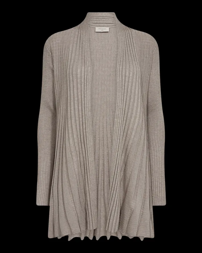 FREEQUENT FQCLAUDISSE - CARDIGAN - BEIGE