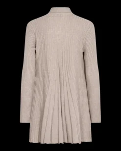 FREEQUENT FQCLAUDISSE - LANG CARDIGAN - BEIGE