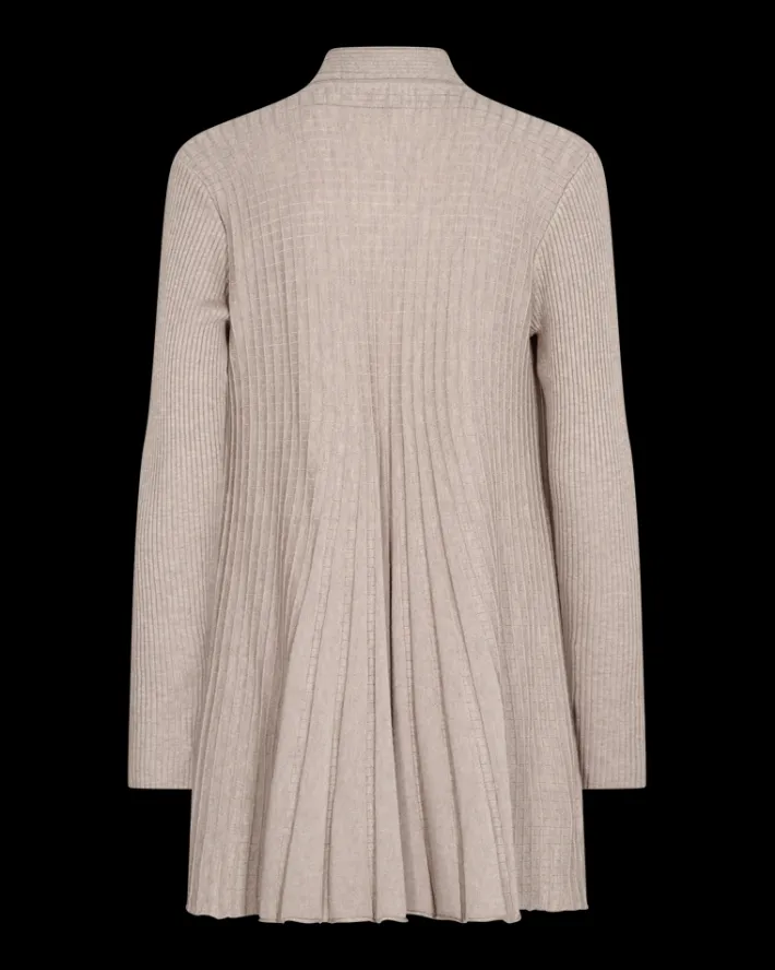 FREEQUENT FQCLAUDISSE - LANG CARDIGAN - BEIGE
