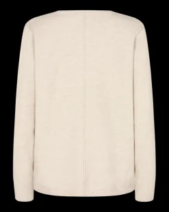 FREEQUENT FQCLAURA - PULLOVER MED V-UDSKÆRING - BEIGE