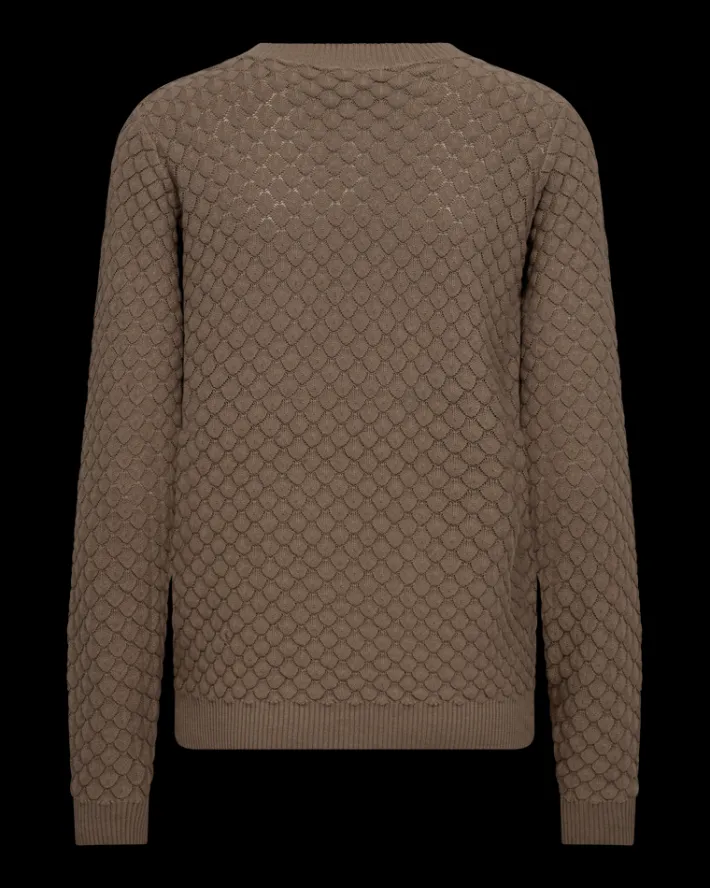 FREEQUENT FQDODO - STRIKKET PULLOVER - BRUN