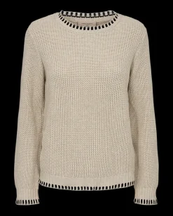 FREEQUENT FQELLIS - PULLOVER - SORT OG HVID