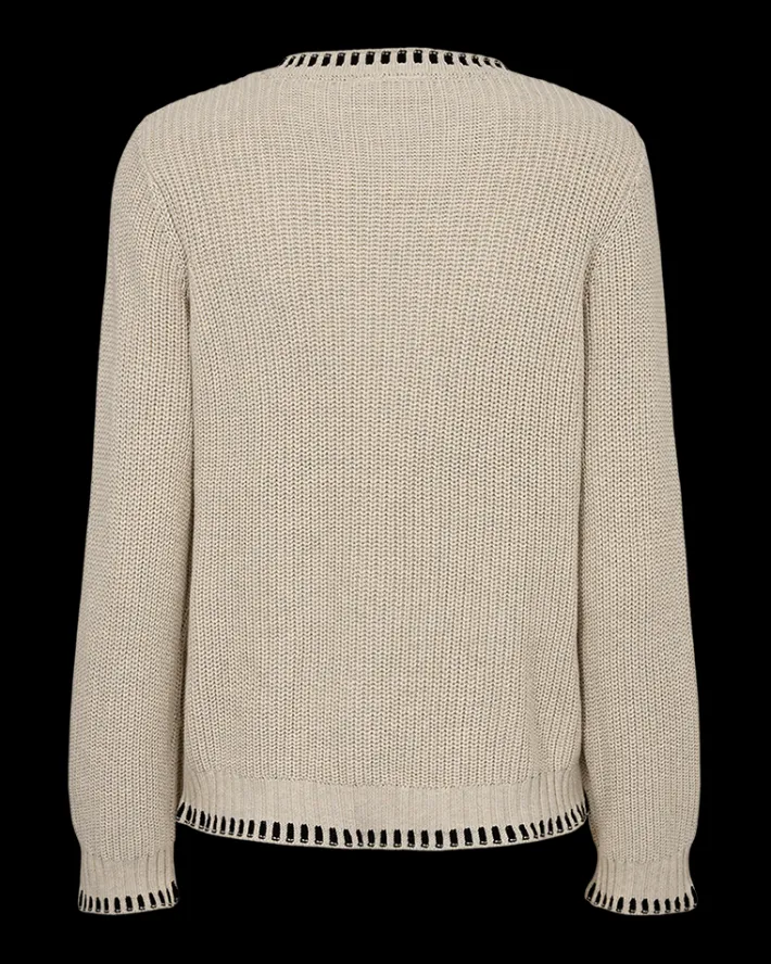 FREEQUENT FQELLIS - PULLOVER - SORT OG HVID