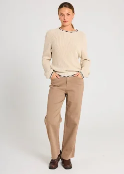 FREEQUENT FQELLIS - PULLOVER - SORT OG HVID