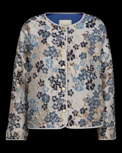 FREEQUENT FQFLORA-JACKET - BEIGE,BLÅ