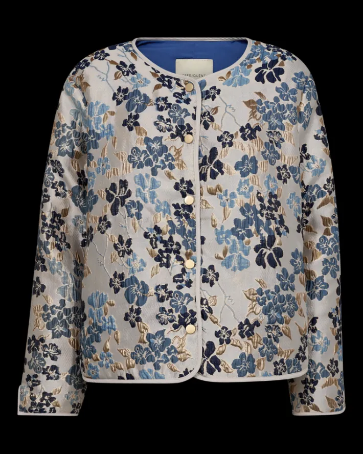 FREEQUENT FQFLORA-JACKET - BEIGE,BLÅ