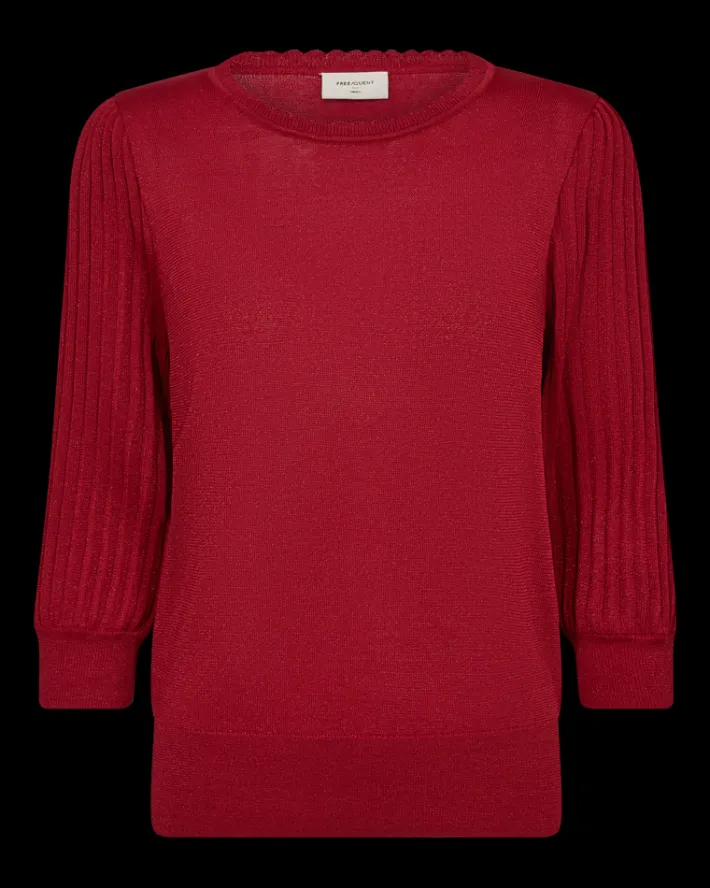 FREEQUENT FQGLITTA - PULLOVER - RØD