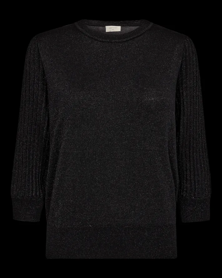 FREEQUENT FQGLITTA - PULLOVER - SORT