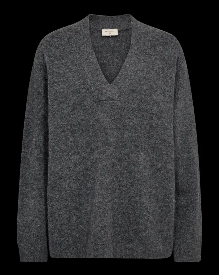 FREEQUENT FQGRSEVALIN - PULLOVER - GRÅ