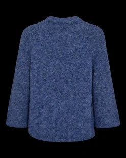 FREEQUENT FQGRSLULU - PULLOVER - BLÅ OG LILLA