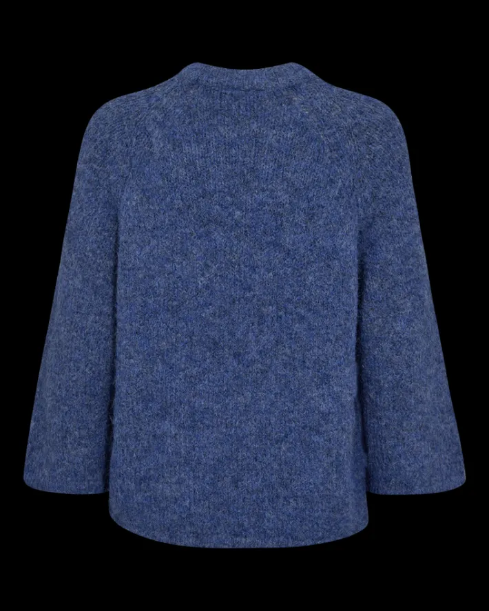 FREEQUENT FQGRSLULU - PULLOVER - BLÅ OG LILLA