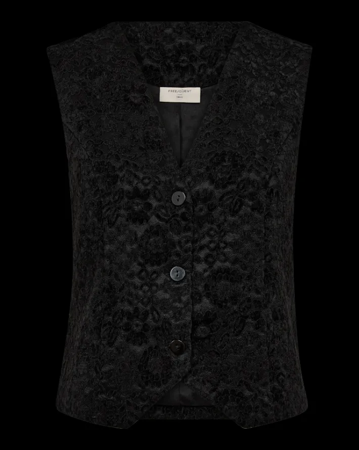 FREEQUENT FQGRY - VEST - SORT