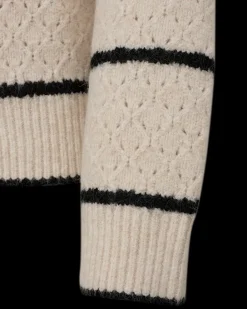 FREEQUENT FQHARA - PULLOVER - HVID OG SORT