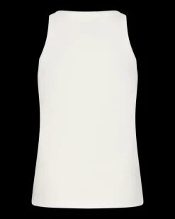 FREEQUENT FQHI - RIBSTRIKKET TOP - HVID
