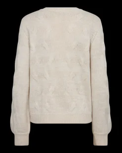 FREEQUENT FQJAZZ - STRIKKET CARDIGAN - BEIGE