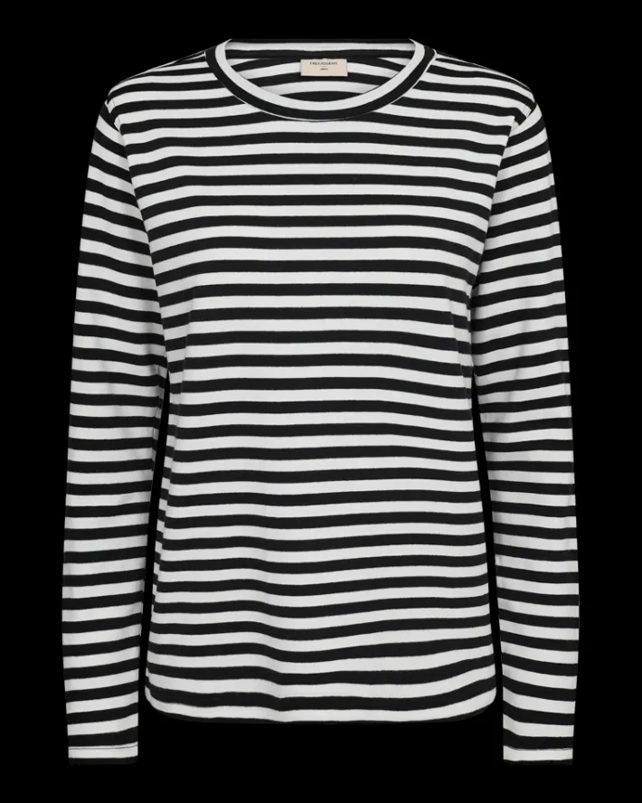 FREEQUENT FQJOY - BLUSE - SORT OG HVID