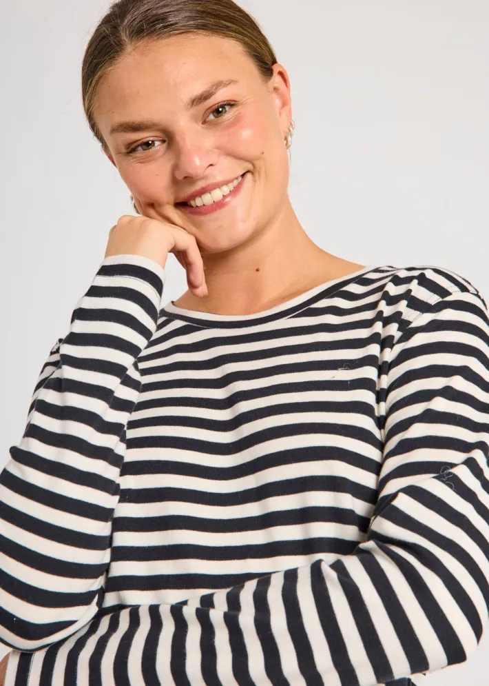 FREEQUENT FQJOY - BLUSE - SORT OG HVID