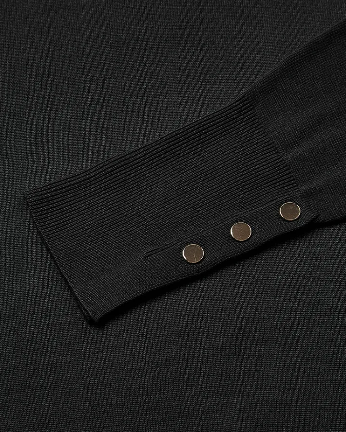 FREEQUENT FQKATIE - FINSTRIKKET PULLOVER - SORT