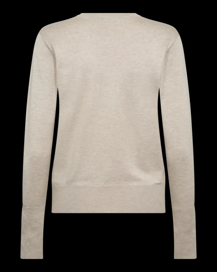 FREEQUENT FQKATIE - FINSTRIKKET PULLOVER - BEIGE