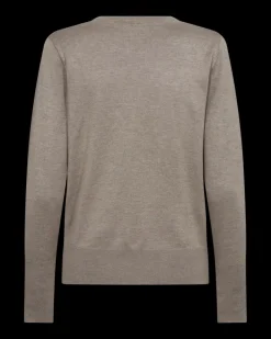 FREEQUENT FQKATIE - FINSTRIKKET PULLOVER - BRUN