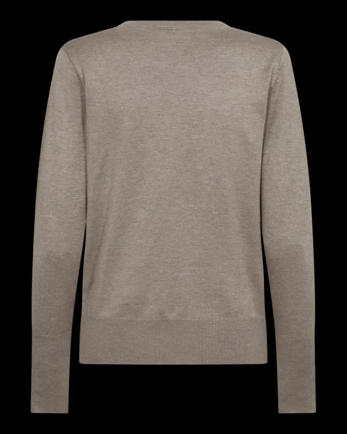 FREEQUENT FQKATIE - FINSTRIKKET PULLOVER - BRUN