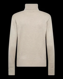 FREEQUENT FQKATIE - FINSTRIKKET RULLEKRAVE - BEIGE