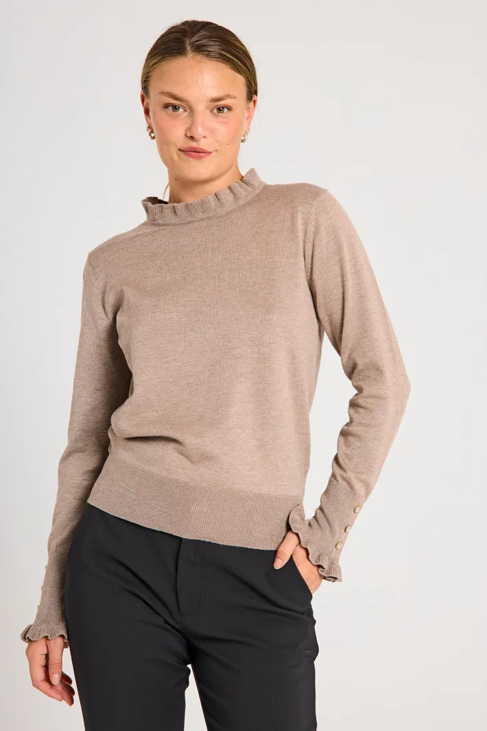 FREEQUENT FQKATIE - PULLOVER - BEIGE