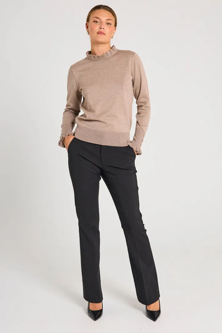 FREEQUENT FQKATIE - PULLOVER - BEIGE