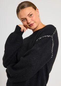 FREEQUENT FQKINLOCK - PULLOVER - SORT