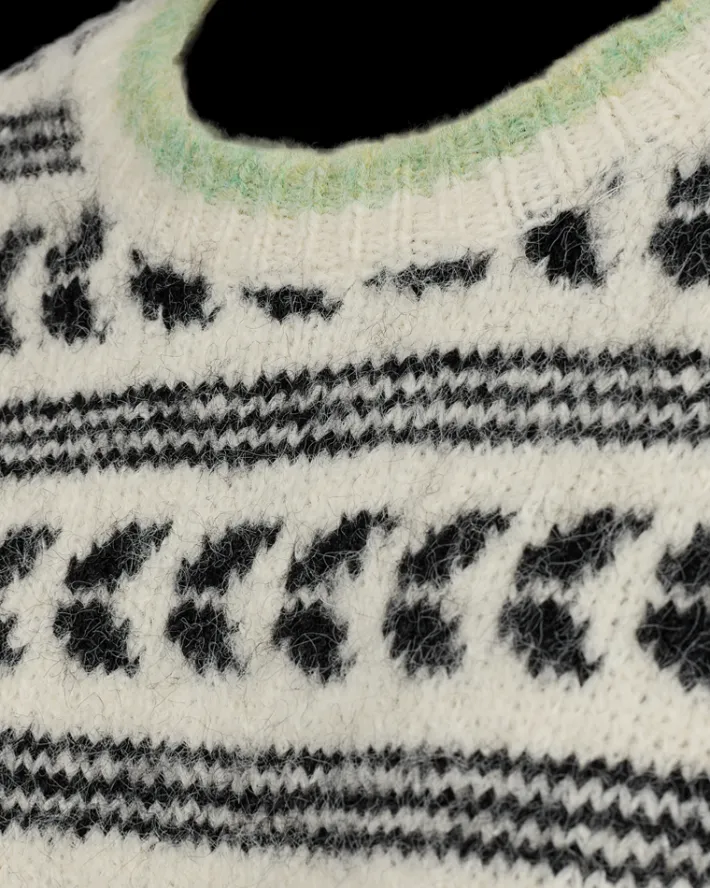 FREEQUENT FQLOUISA - PULLOVER - SORT OG HVID