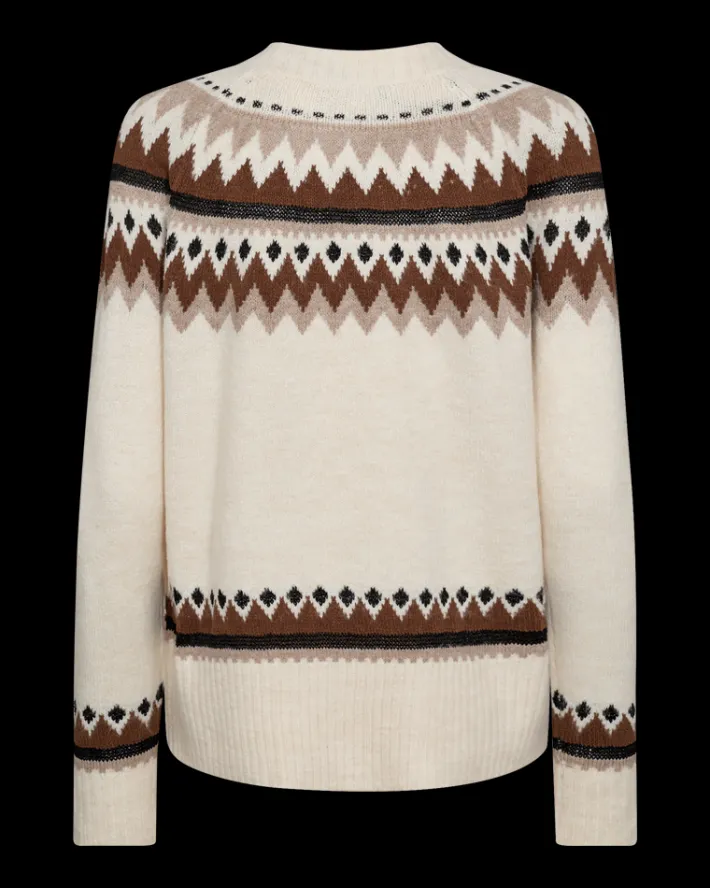 FREEQUENT FQMAYFAIR - PULLOVER - BRUN OG BEIGE