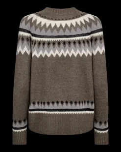 FREEQUENT FQMAYFAIR - PULLOVER - GRÅ OG BRUN