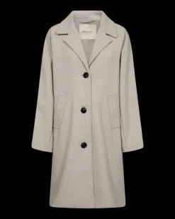 FREEQUENT FQMELLON - LANG JAKKE - BEIGE