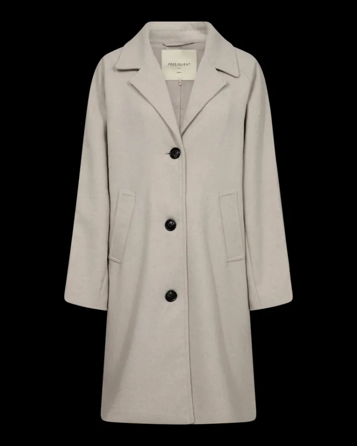 FREEQUENT FQMELLON - LANG JAKKE - BEIGE
