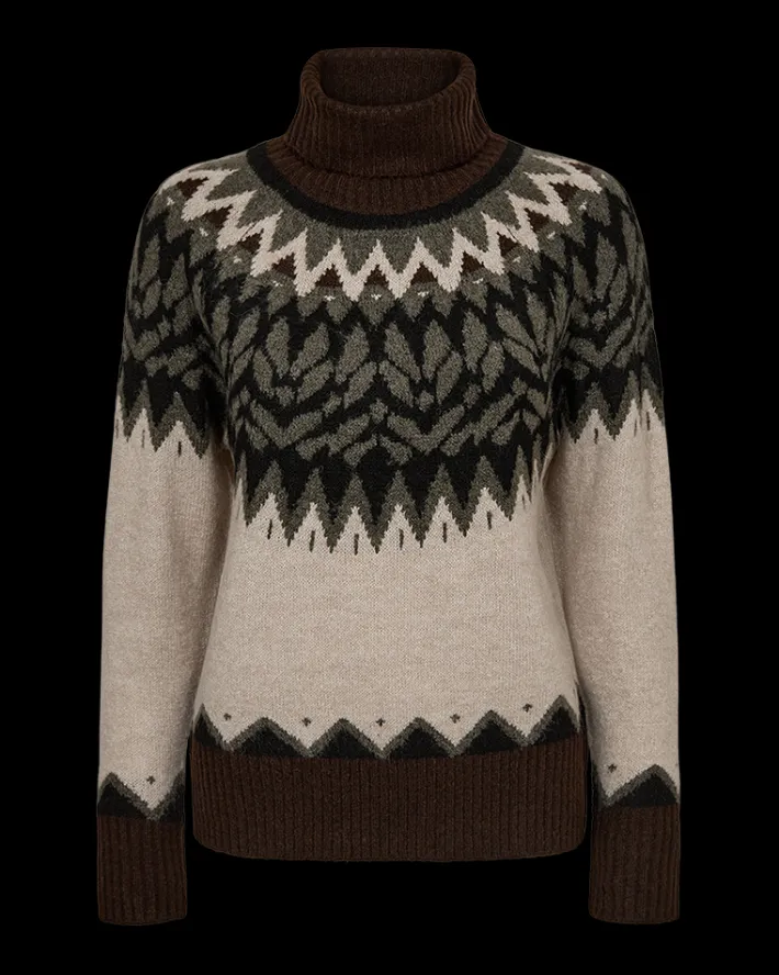 FREEQUENT FQMERLA - PULLOVER - BRUN OG BEIGE