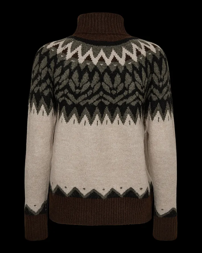 FREEQUENT FQMERLA - PULLOVER - BRUN OG BEIGE