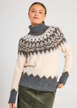 FREEQUENT FQMERLA - PULLOVER - GRÅ OG BEIGE