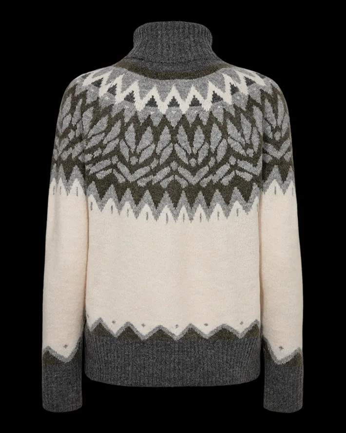 FREEQUENT FQMERLA - PULLOVER - GRÅ OG BEIGE