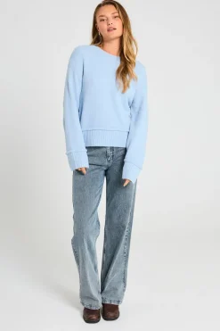 FREEQUENT FQMIDDE - JEANS - BLÅ OG HVID