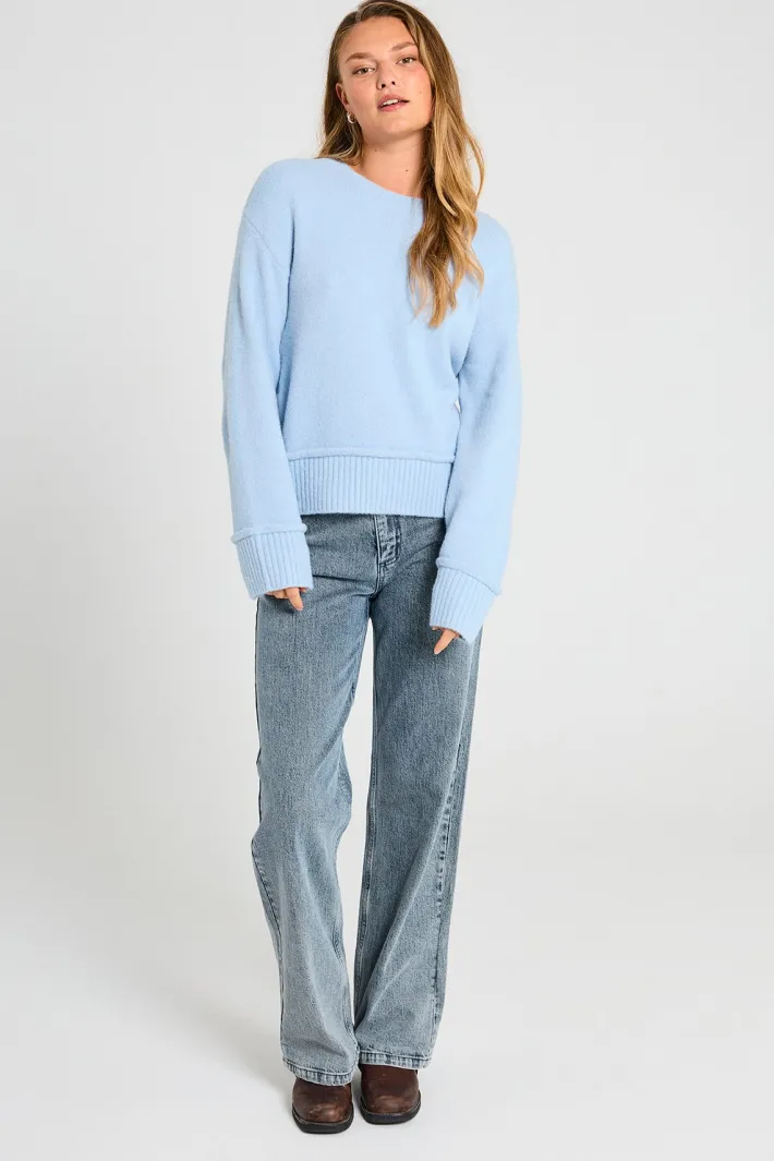 FREEQUENT FQMIDDE - JEANS - BLÅ OG HVID