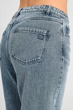 FREEQUENT FQMIDDE - JEANS - BLÅ OG HVID