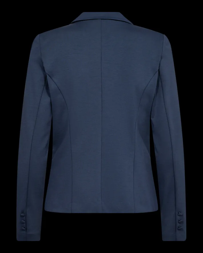 FREEQUENT FQNANNI - FIGURSYET BLAZER - BLÅ