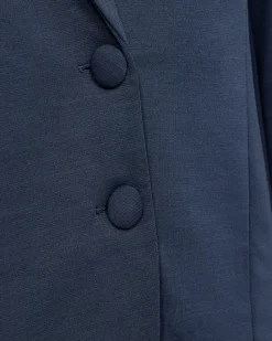 FREEQUENT FQNANNI - FIGURSYET BLAZER - BLÅ