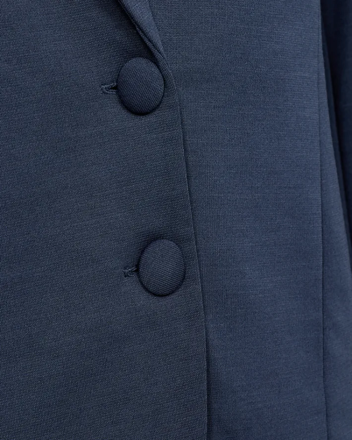 FREEQUENT FQNANNI - FIGURSYET BLAZER - BLÅ