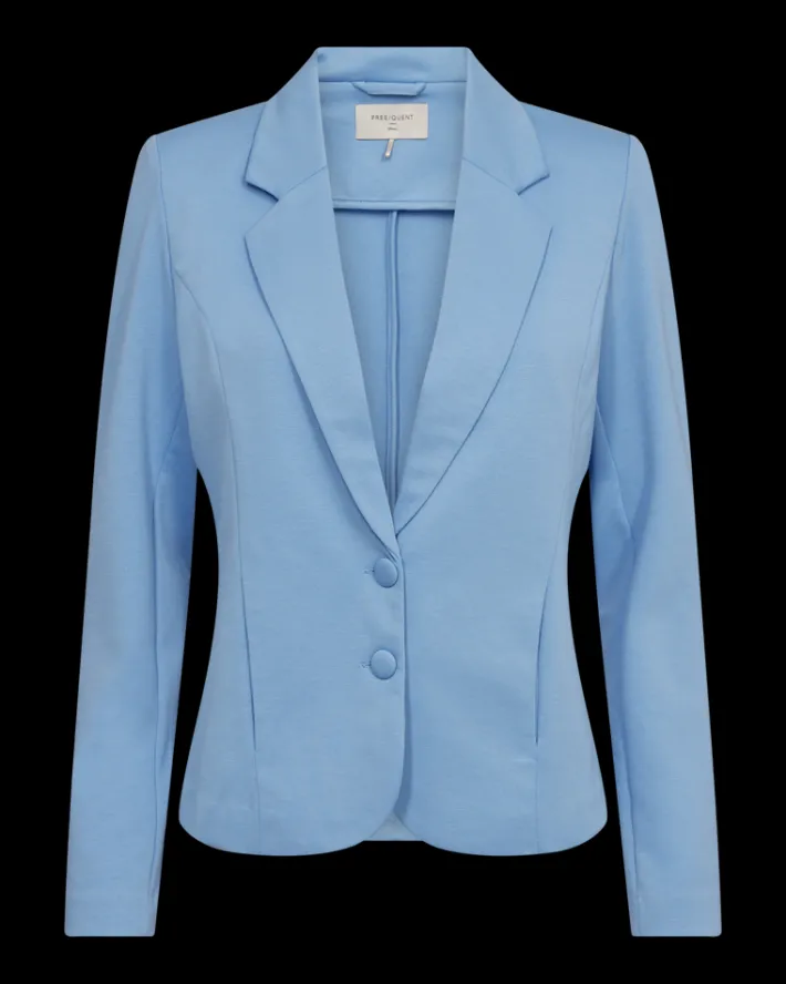 FREEQUENT FQNANNI - FIGURSYET BLAZER - BLÅ