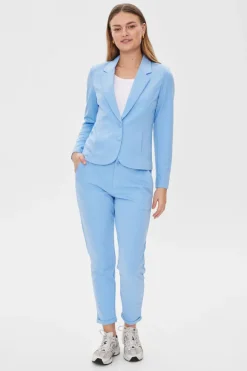 FREEQUENT FQNANNI - FIGURSYET BLAZER - BLÅ
