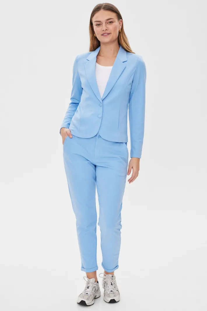FREEQUENT FQNANNI - FIGURSYET BLAZER - BLÅ