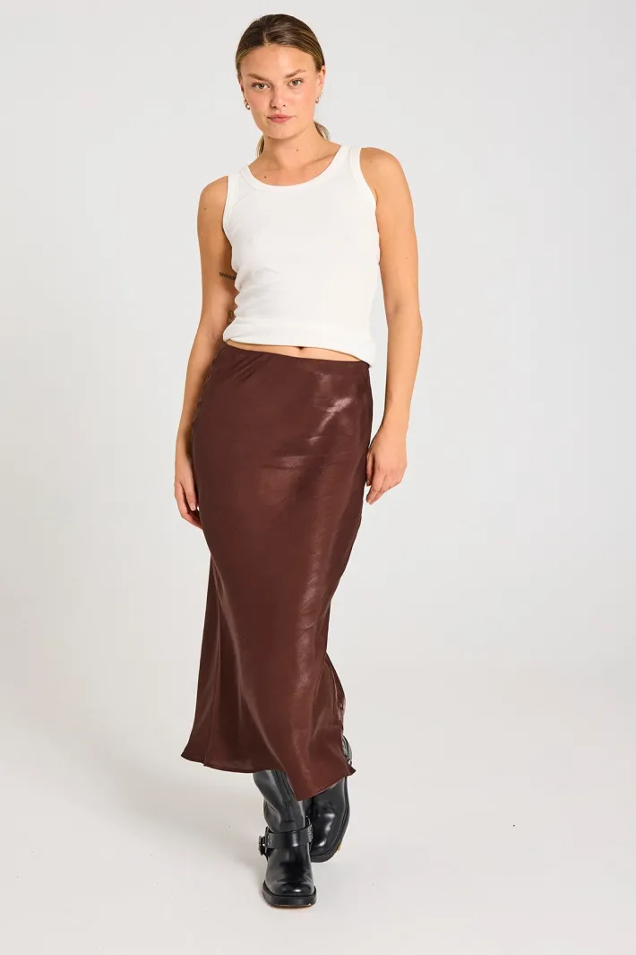 FREEQUENT FQNARON - SKIRT - BRUN
