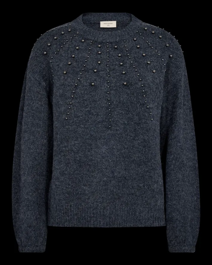 FREEQUENT FQPEARL - PULLOVER - BLÅ